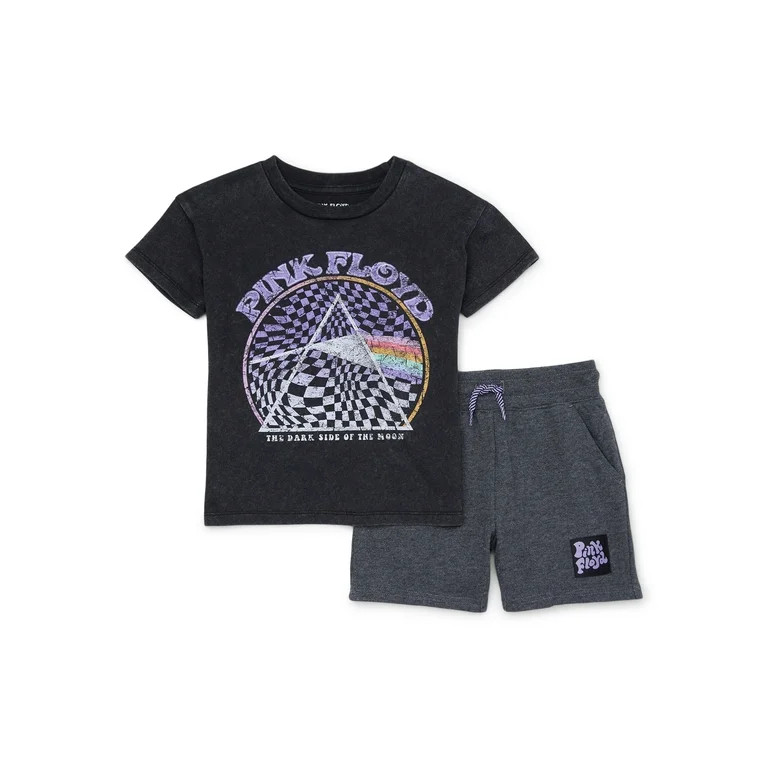 Pink Floyd Toddler Boys Short Sleeve T-Shirt and Shorts Set, 2-Piece, Sizes 12M-5T | Walmart (US)