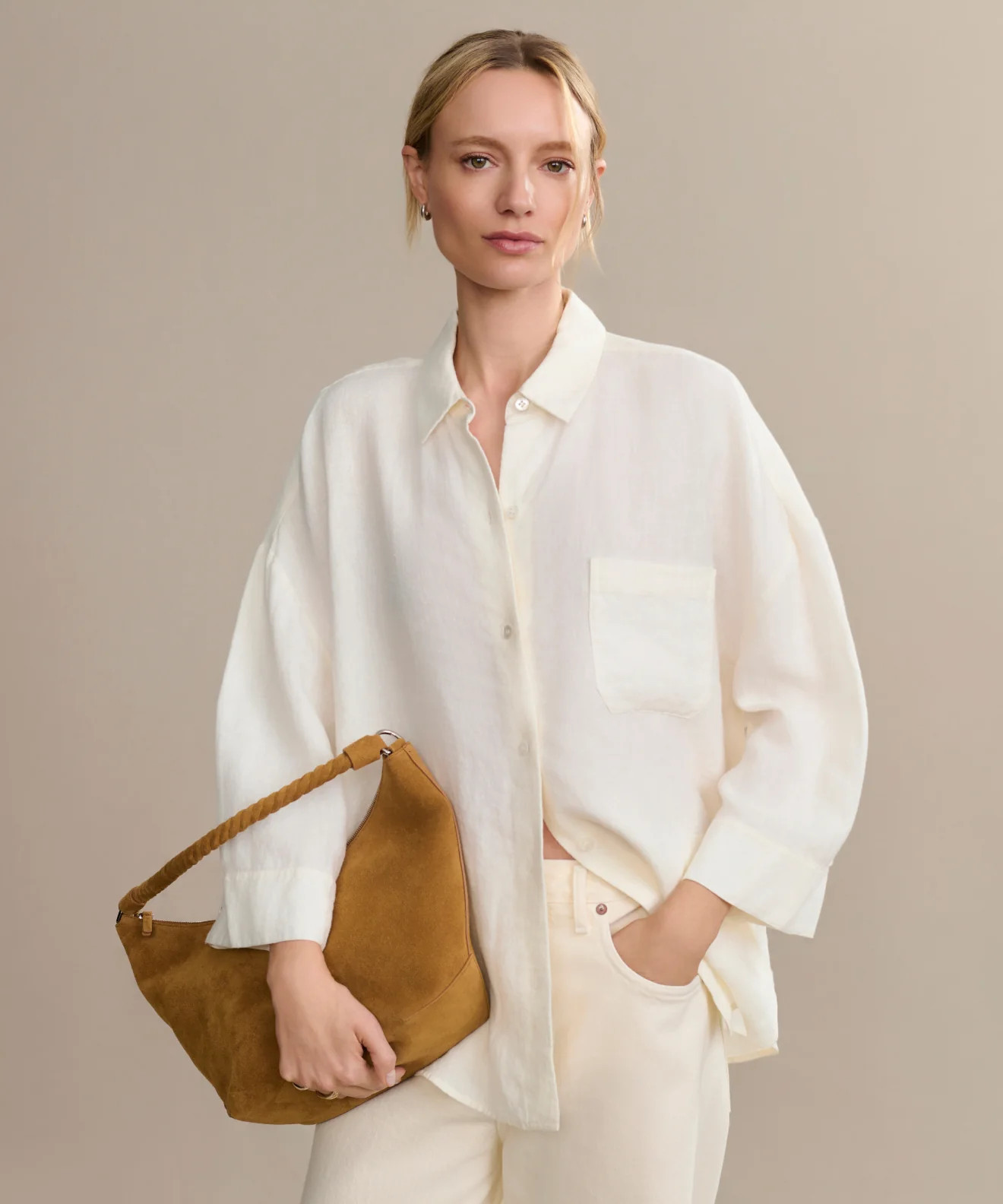 Jenni Kayne Women's Linen Logan Shirt Size X-Large | Jenni Kayne