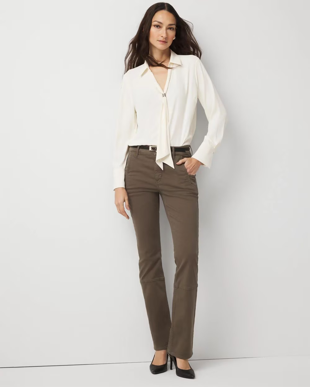 Pret Zip Hem High Rise Bootcut Jean | White House Black Market