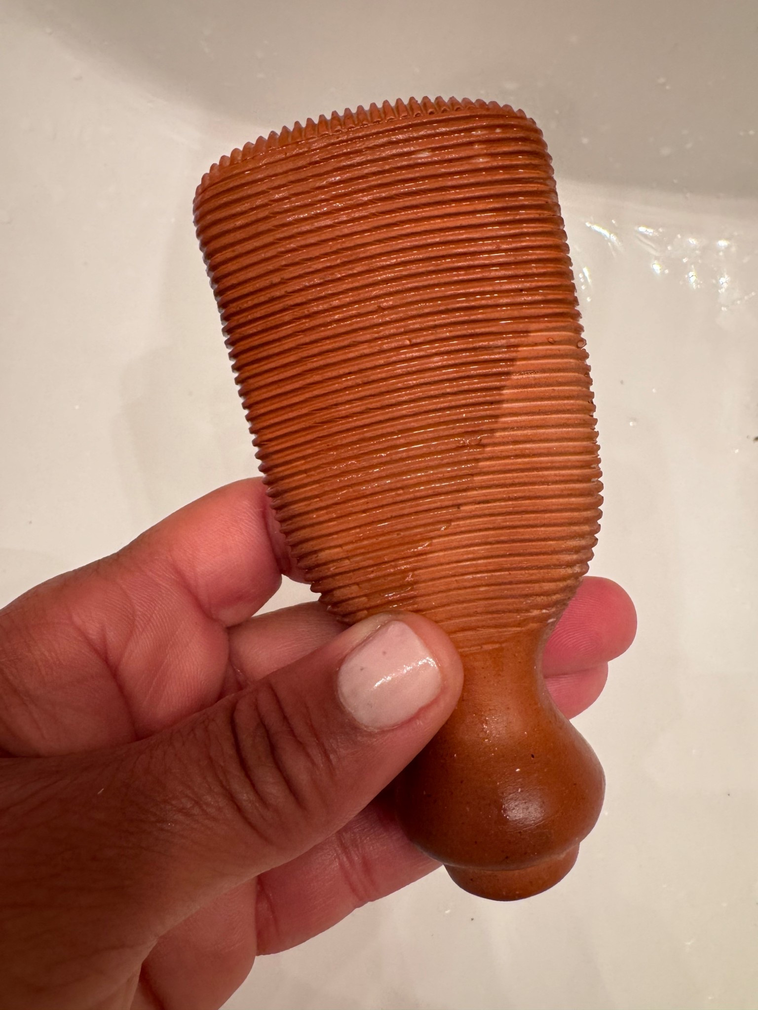 Not like any other pumice stone I’ve ever experienced. This one doesn’t catch and is lightweight, pair it with a body scrub or a good exfoliator and your heels will thank uoi. 
#beauty 

#LTKBeauty #LTKFindsUnder50