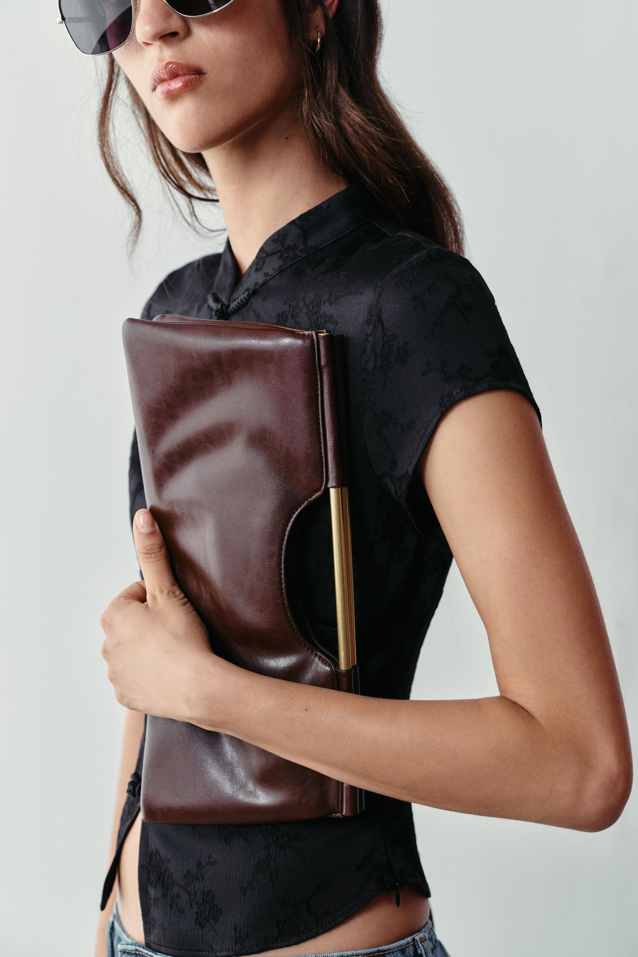 METALLIC HANDLE BAG | Zara Canada