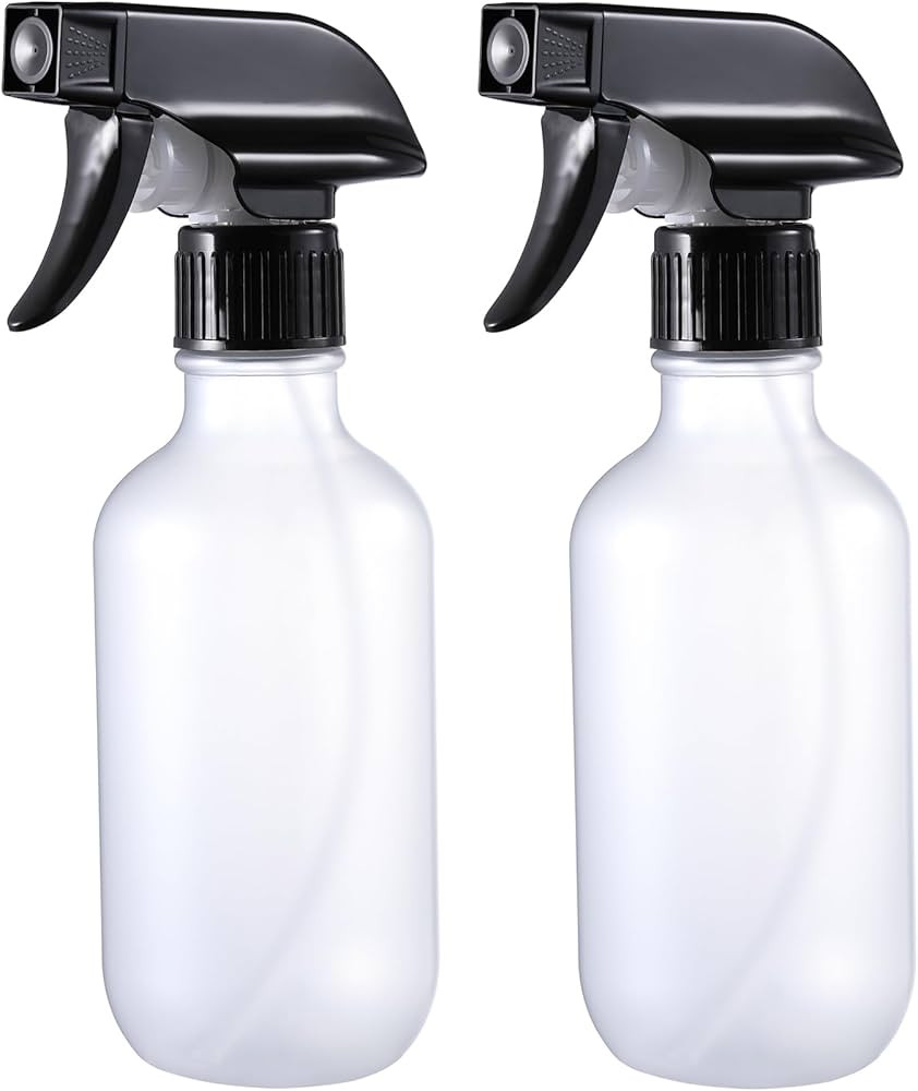 Small Water Spray Bottle for Hair, Frosted Clear Plastic Small Squirt Bottle with Adjustable Mist... | Amazon (US)