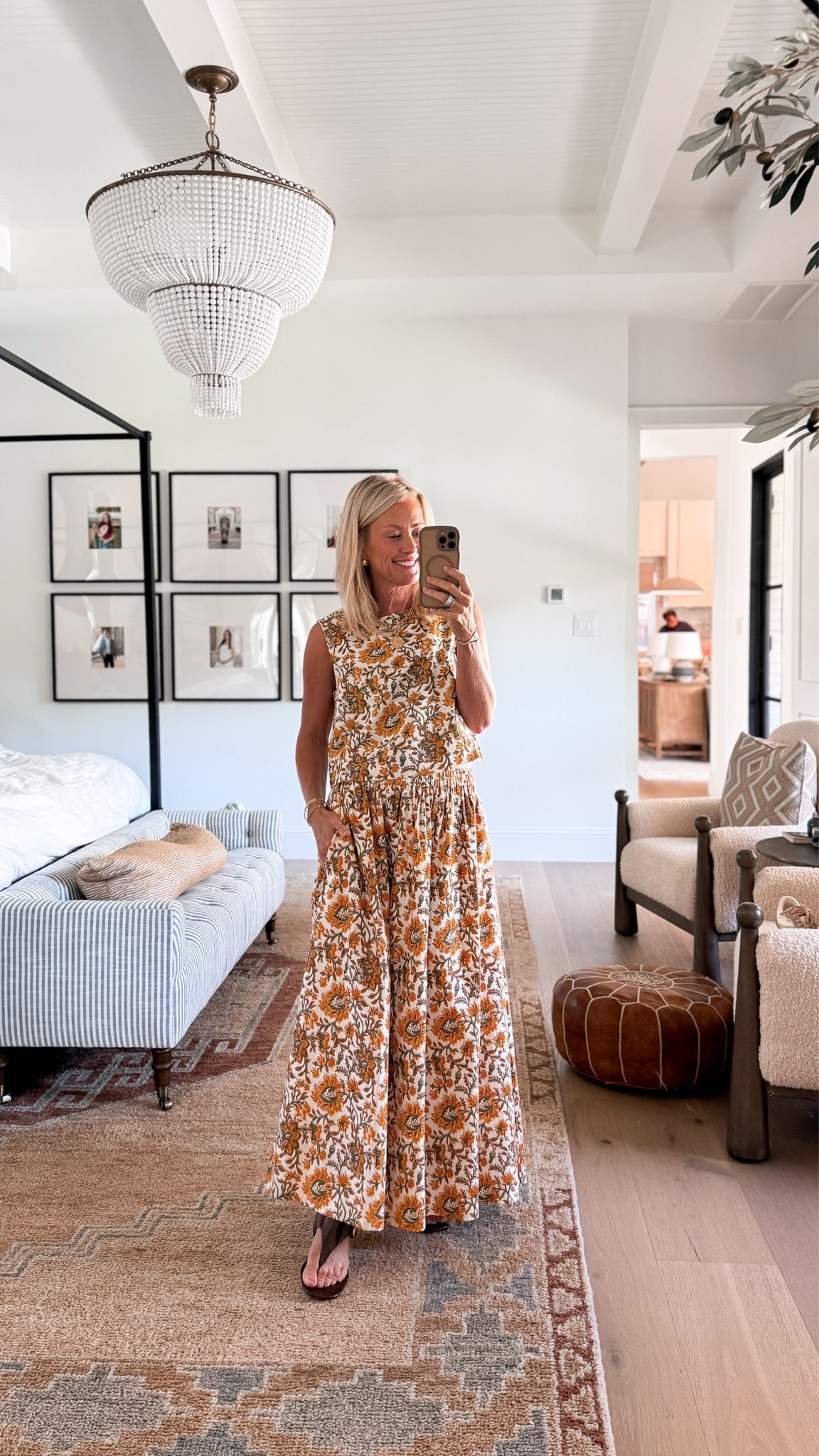 Completely swooning over this printed set! Love these pieces together and will definitely be able to mix and match them too. 
Top: small (prefer xs)
Skirt: small (prefer xs)

#LTKootd #LTKOver40 #LTKSeasonal