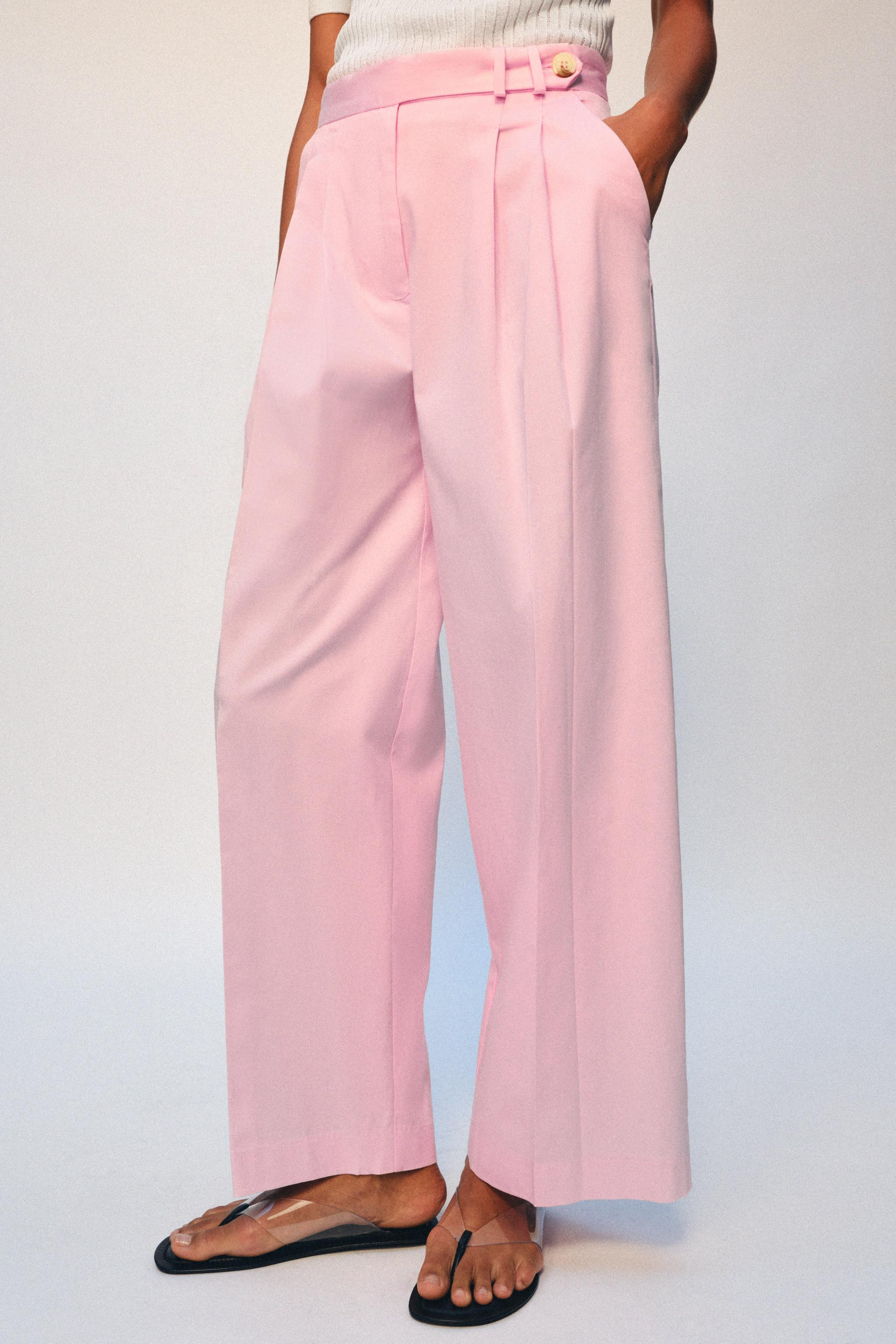 WIDE-LEG TROUSERS WITH DARTS | Zara UK