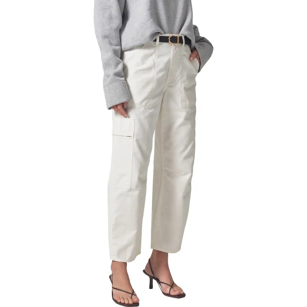 Citizens of Humanity Marcelle Low Rise Barrel Cargo Pants in Pashmina at Nordstrom, Size 31 | Nordstrom