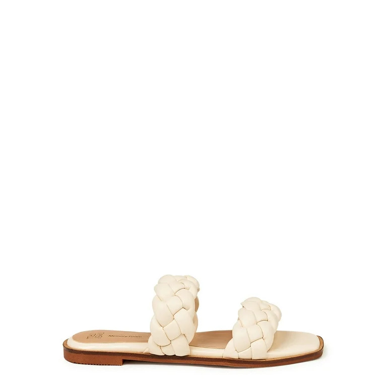Time and Tru Women's Braided Two Band Sandals | Walmart (US)
