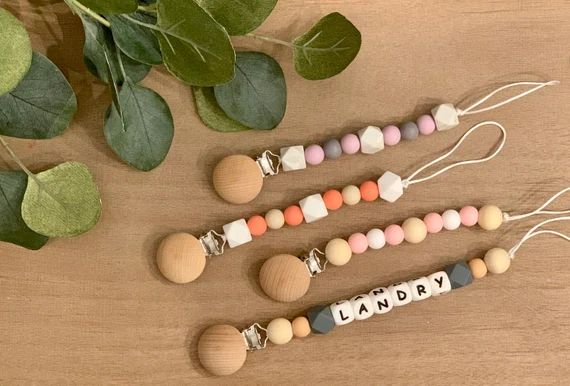 Personalized Custom Pacifier Clips | Etsy (US)