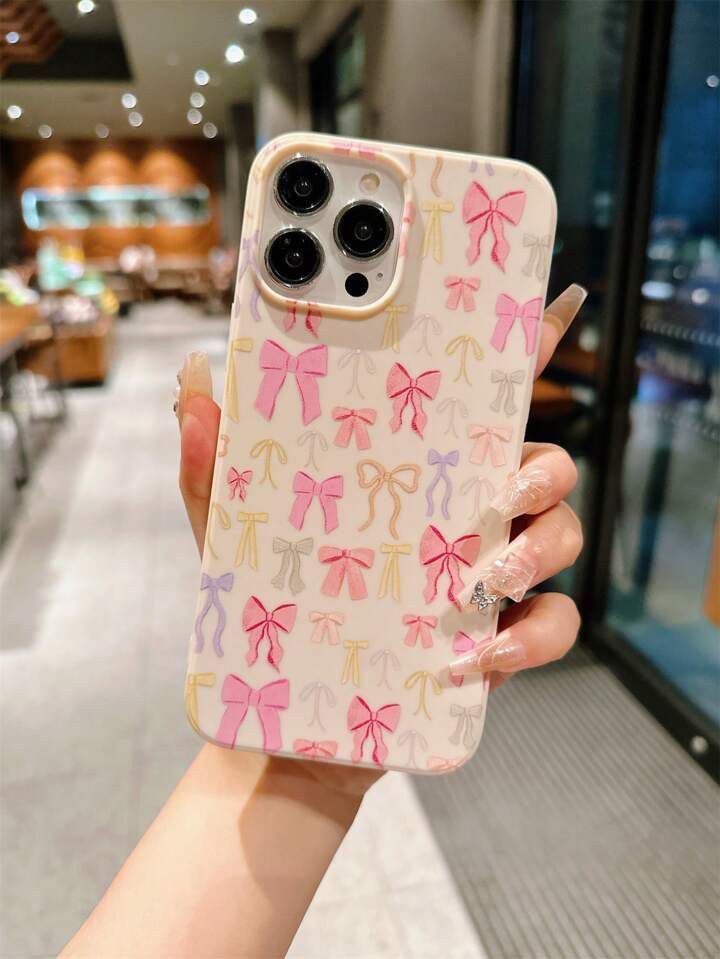 Duchess Plum Artist Bowknot Pattern Cute Fashionable Pink & Colorful Phone Cases | SHEIN USA | SHEIN
