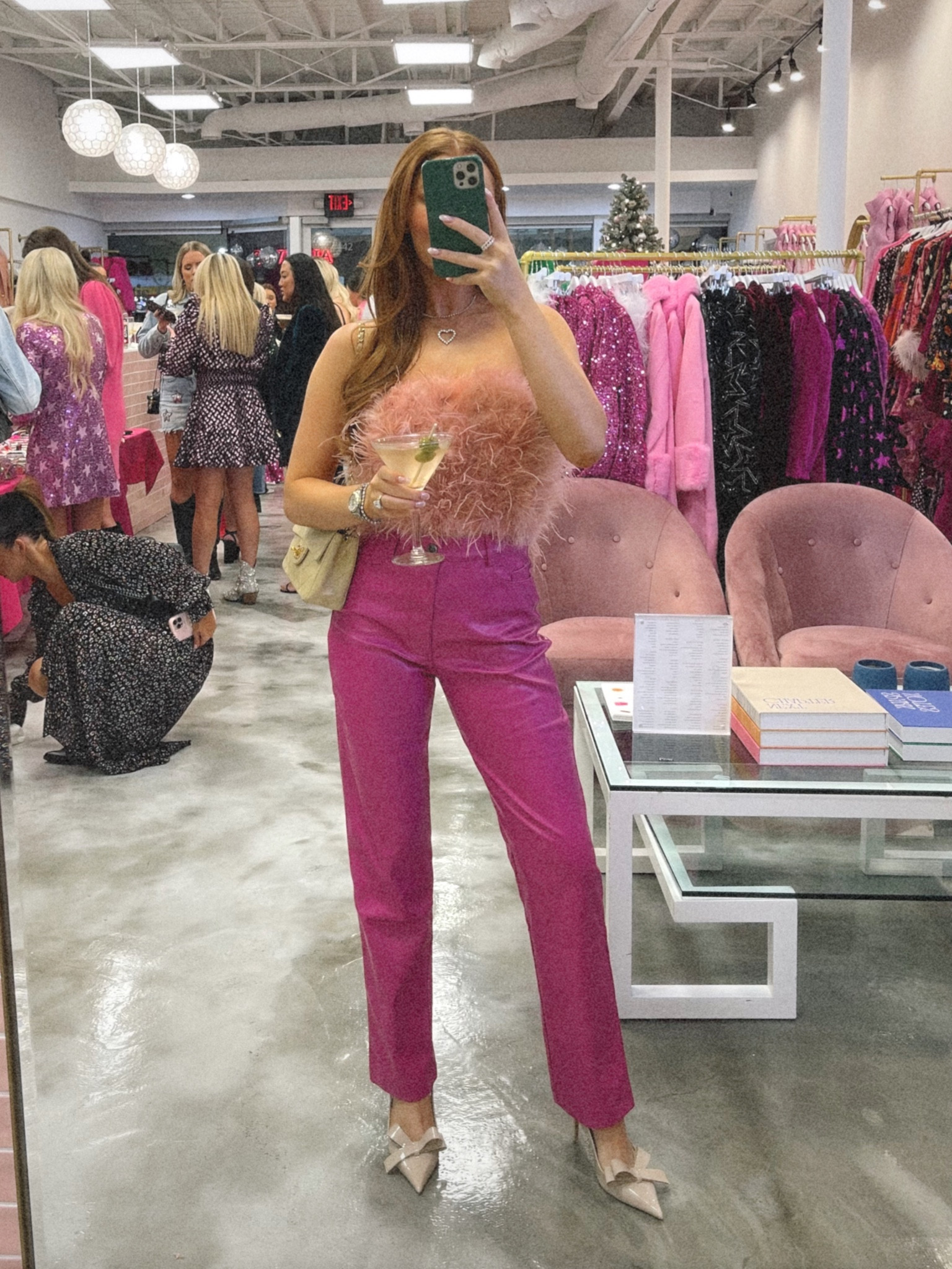Use code “SHERIDAN15” for $$ of at BuddyLove 🩷✨ pink feather top. Pink leather pants. Holiday outfits. Holiday party  

#LTKstyletip #LTKfindsunder100 #LTKHoliday
