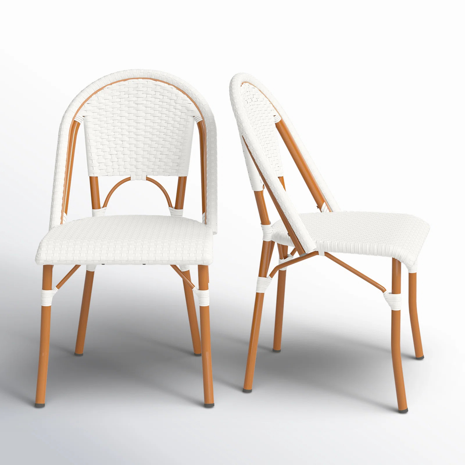 Popplewell Premium All-Weather Wicker Outdoor Dining Side Chair (Set of 2) | Birch Lane