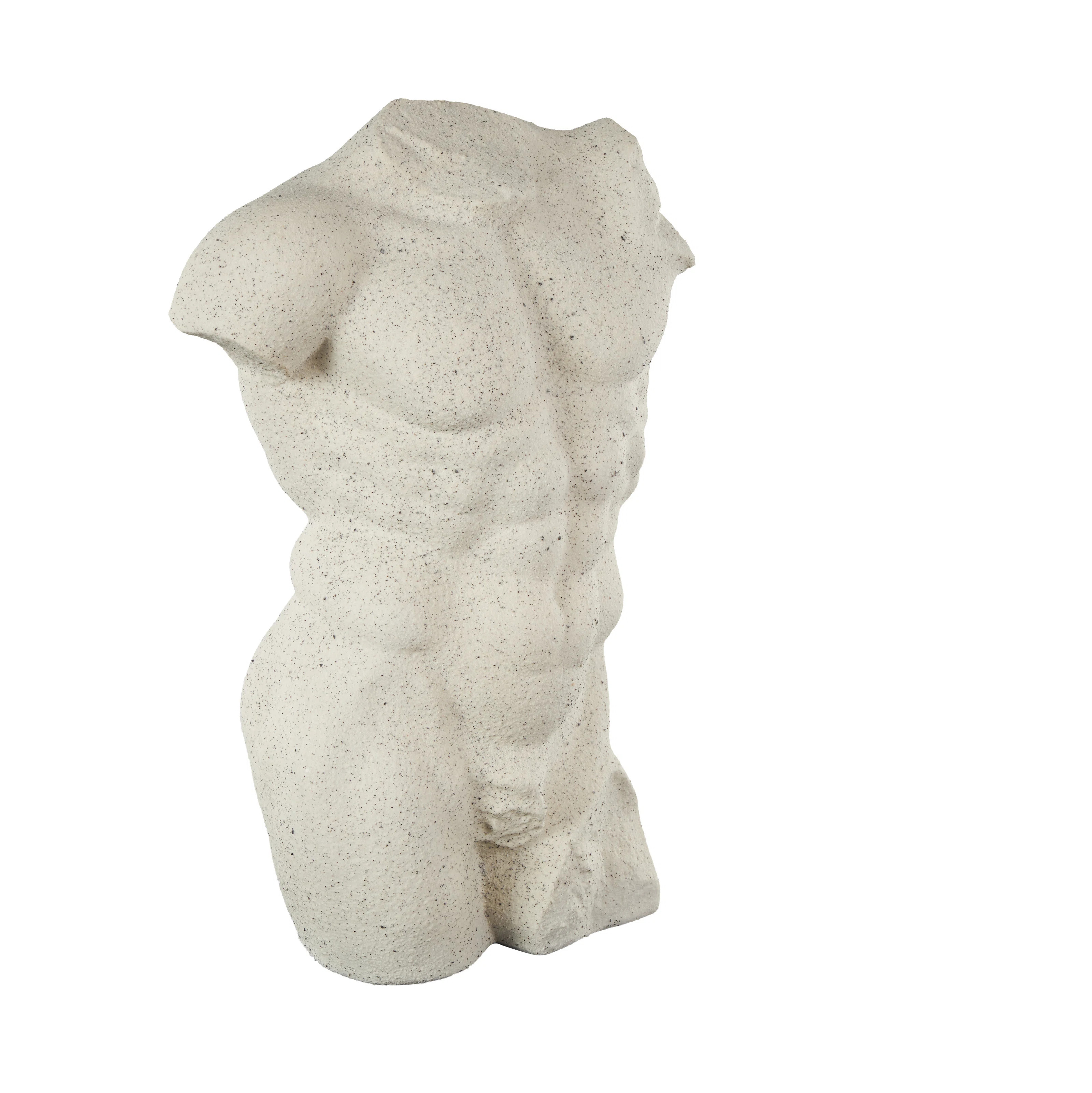 Cole And Grey Polystone Textured People Decorative Sculpture With Black Speckles | Wayfair North America