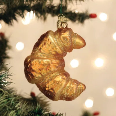 Croissant Blown Glass Holiday Figurine Ornament | Wayfair North America