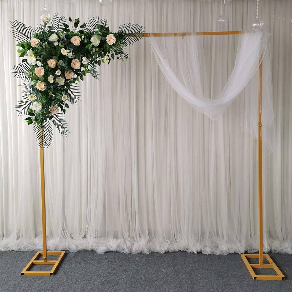 9.8FTx9.8FT Square Backdrop Stand, Yellow Wedding Arches for Ceremony, Rectangular Metal Balloon ... | Amazon (US)