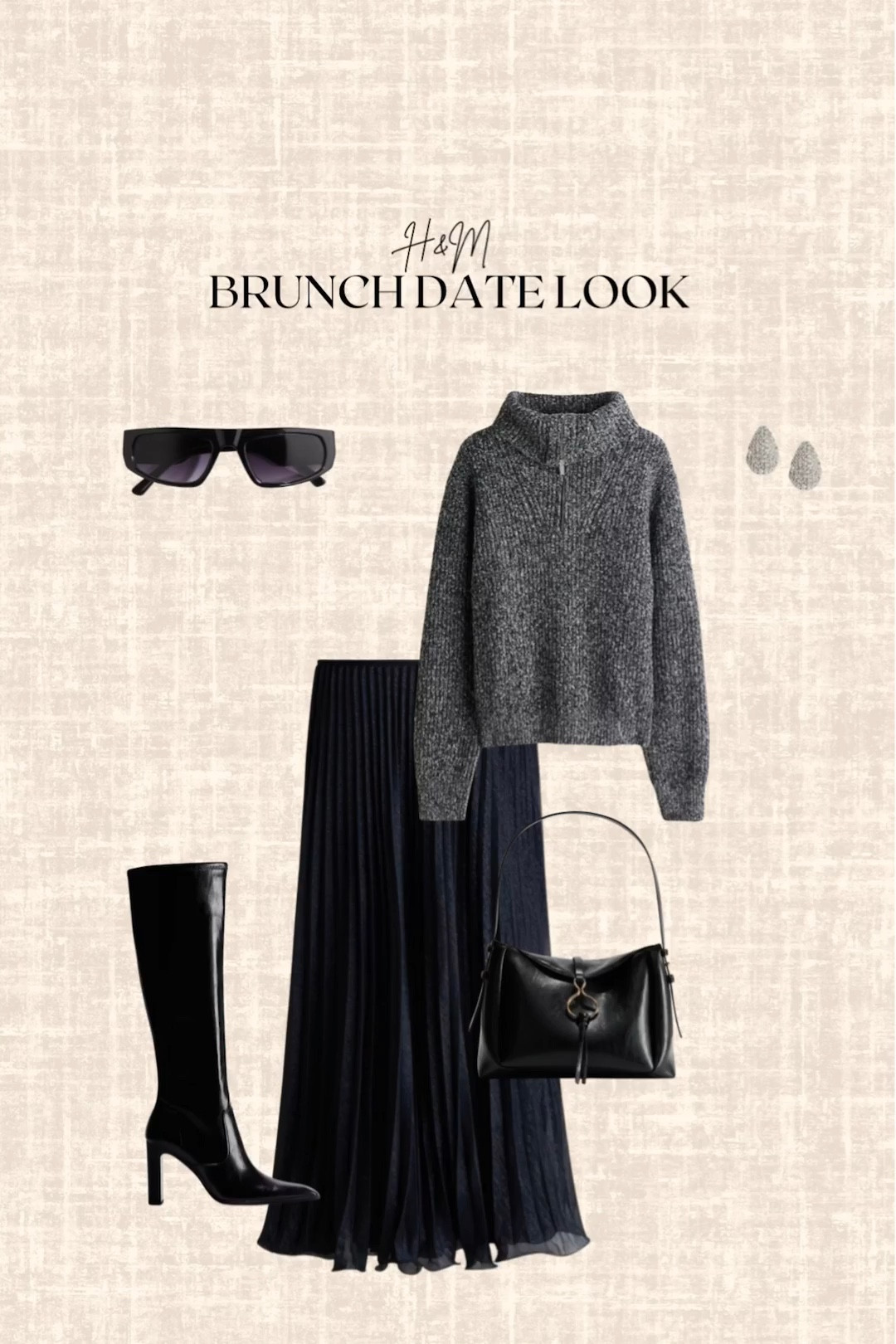 H&M Brunch Date Look! 

Sweater, skirt, boots, handbag, sunglasses, earrings 

#LTKStyleTip #LTKHoliday #LTKSeasonal