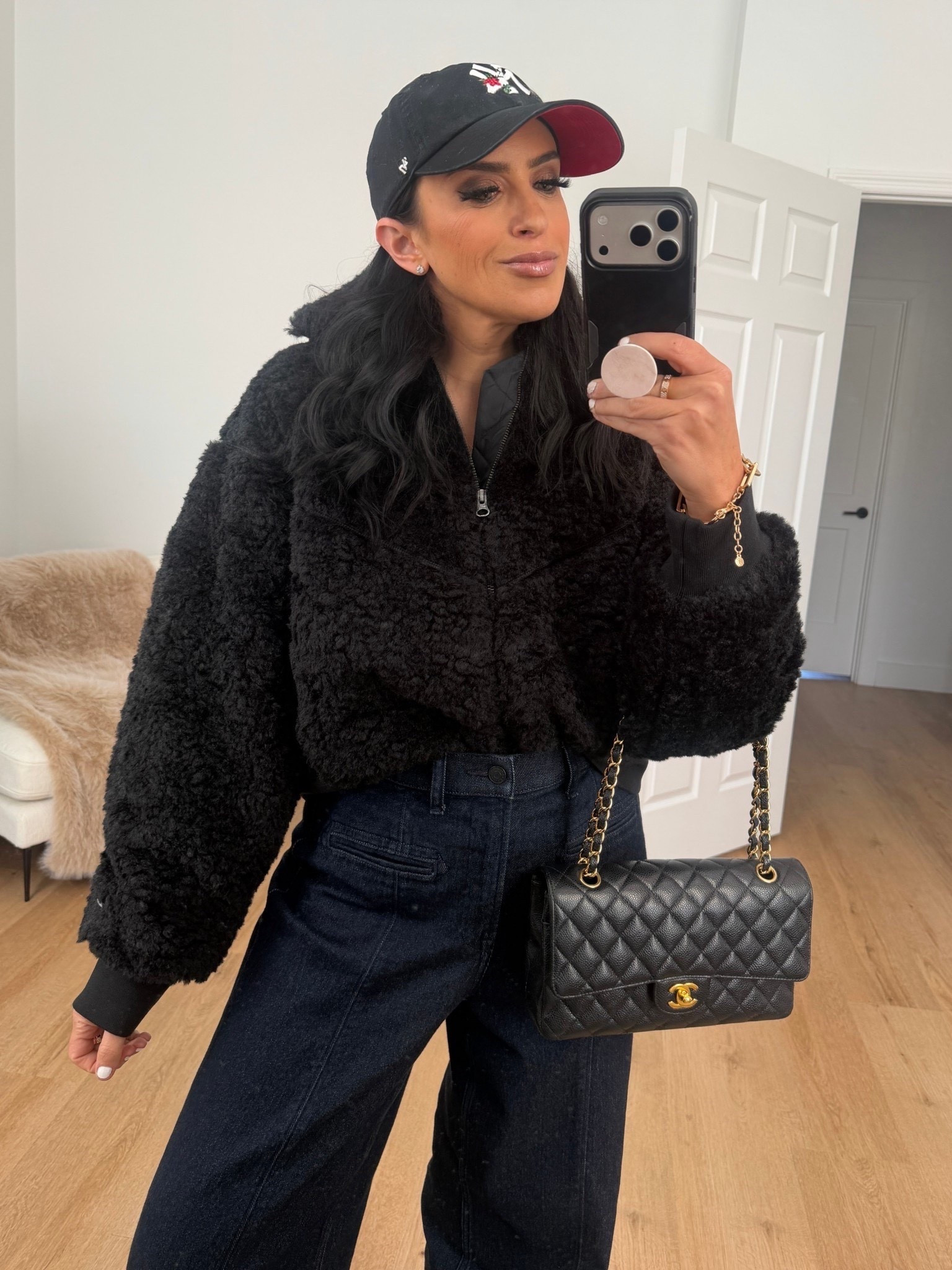 Nike jacket 35% off

SPANXshape™ Authentic 360 Wide Leg Trouser Jeans wearing size medium. Sportswear Essential Fur Bomber Jacket wearing size medium. 