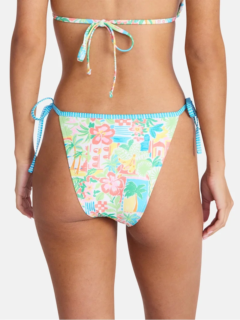 No Boundaries Low Waist Side Tie Bikini Bottoms, Women's XXS-XXL | Walmart (US)