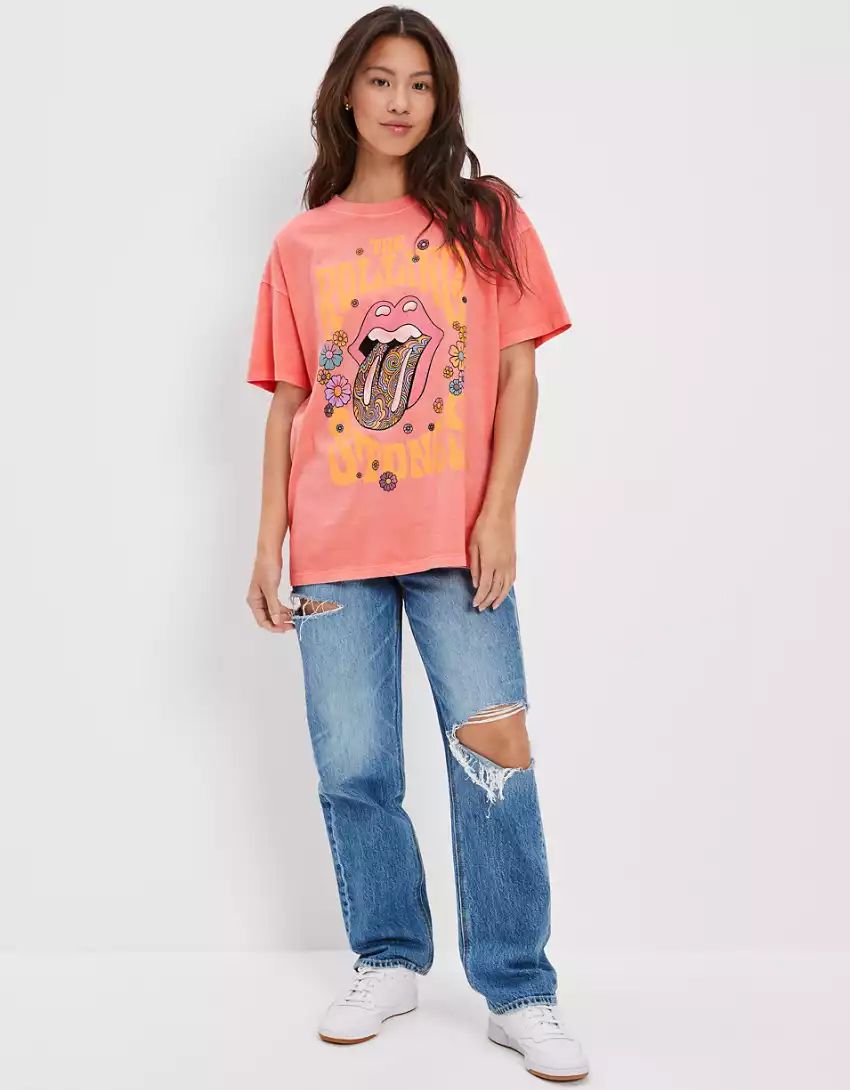 AE Oversized Rolling Stones Graphic Tee | American Eagle Outfitters (US & CA)