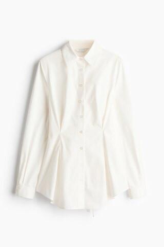 H & M - Lacing-Detail Cotton Shirt - Cream | H&M (US + CA)