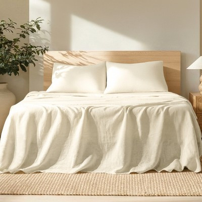100% European Linen Sheet Set by Bare Home - California King, Natural | Target