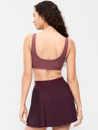 Light Support StudioSmooth Square-Neck Sports Bra | Old Navy (US)