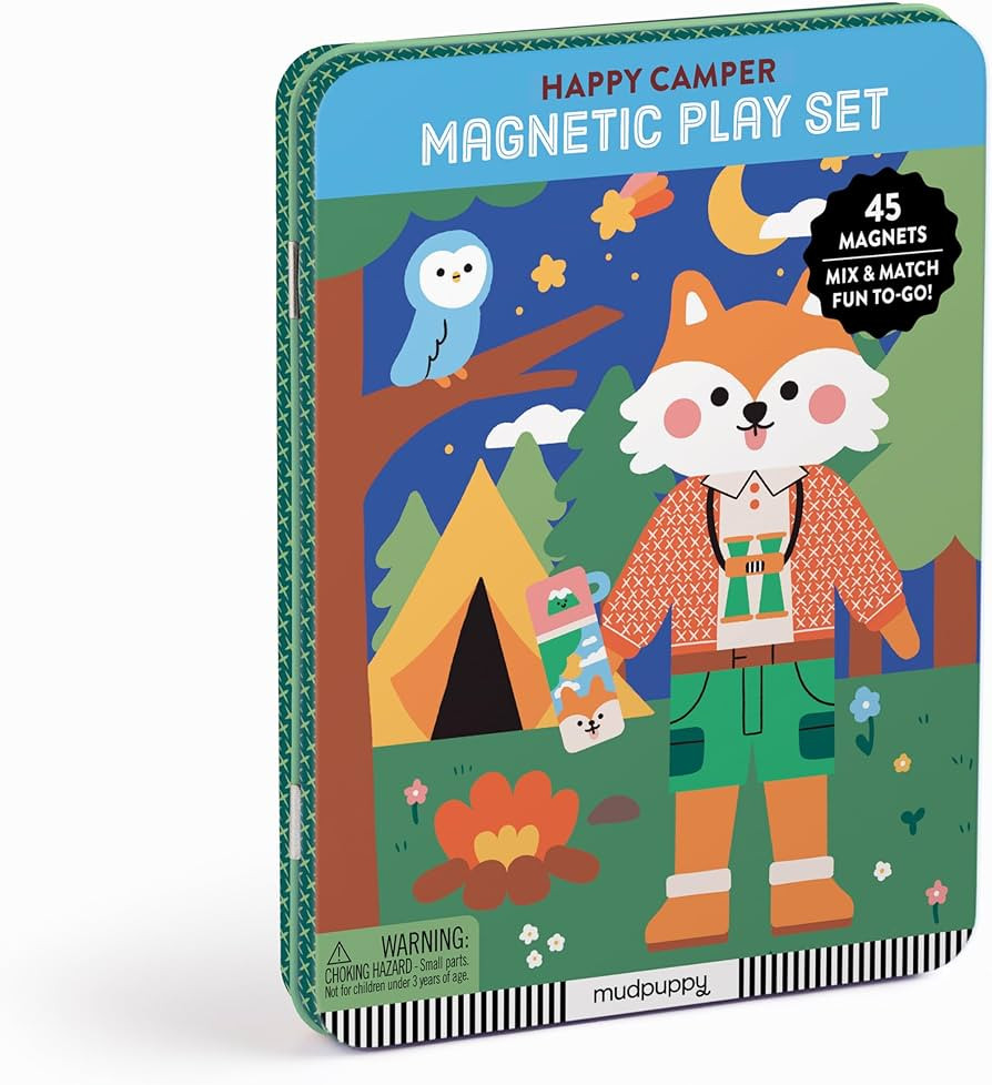 Mudpuppy Happy Camper – Magnetic Build-It Travel Friendly Game with Illustrated Forest Backgrou... | Amazon (US)