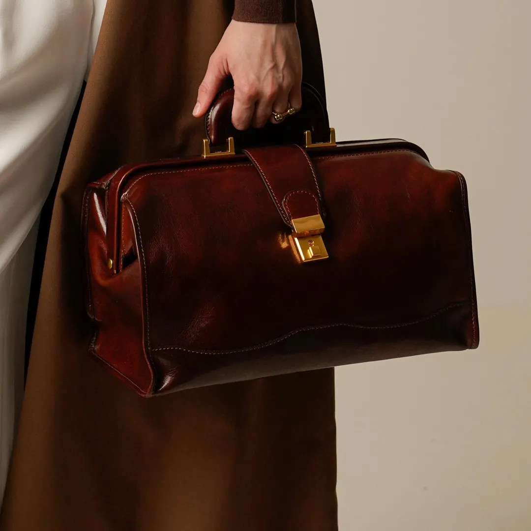 Leather Doctors Bag Woman, Handbag, Birthday Gift for Boyfriend, Full Grain Leather Medical Bag, ... | Etsy (US)