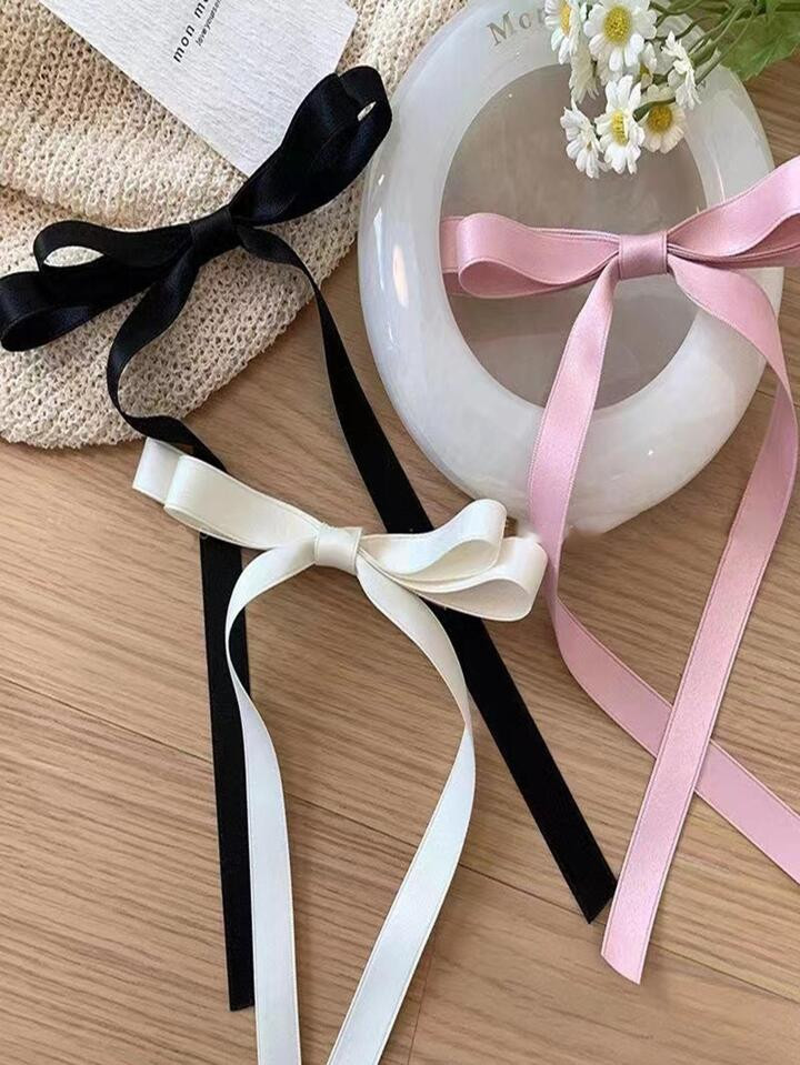 3 stks Vrouwen Boog Decor Preppy Stijl Haar Clip Voor Haar Decoratie | SHEIN