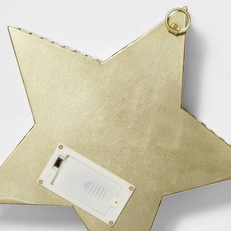 10.5" Battery Operated Backlit Metallic Gold Star Novelty Silhouette Light - Wondershop™ | Target