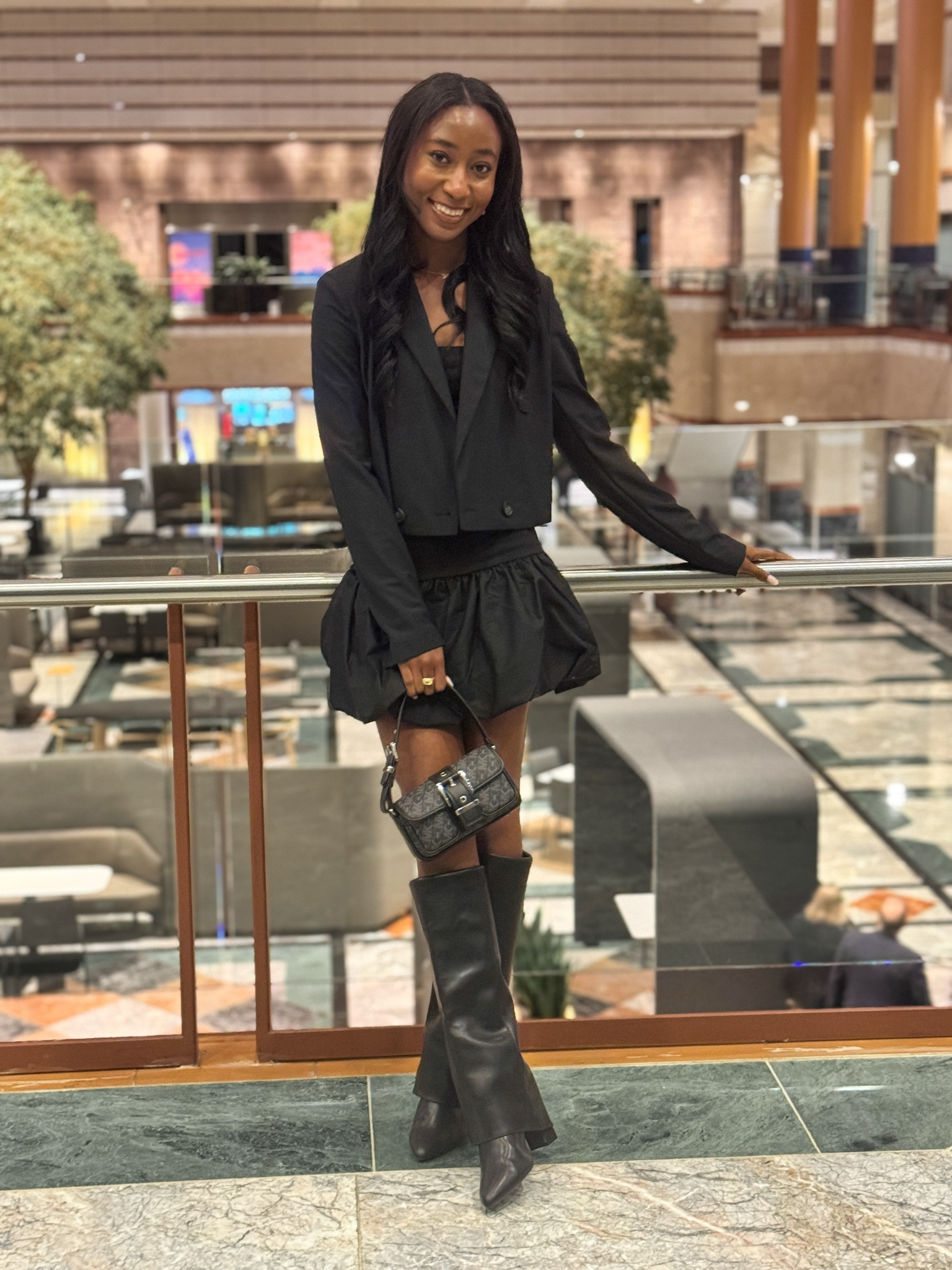 Trendy and fashionable black mini dress with boots and a blazer. Perfect for a night out in the city!!

#LTKStyleTip #LTKPetite #LTKU