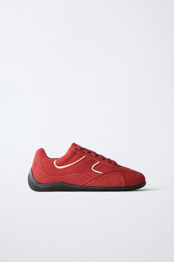 MULTI-PIECE LEATHER SNEAKERS | Zara US