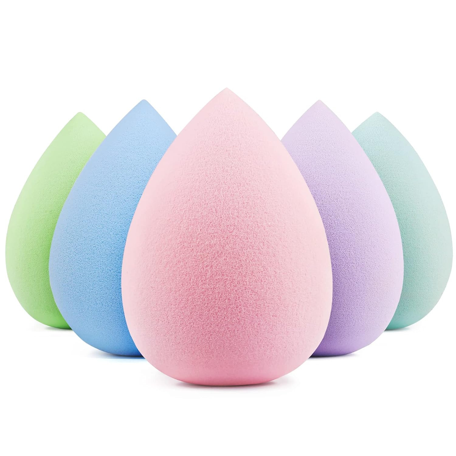 BEAKEY 5 Pcs Makeup Sponge Set, Latex-Free Makeup Sponges for Foundation, Multi-colored Boun Boun... | Amazon (US)