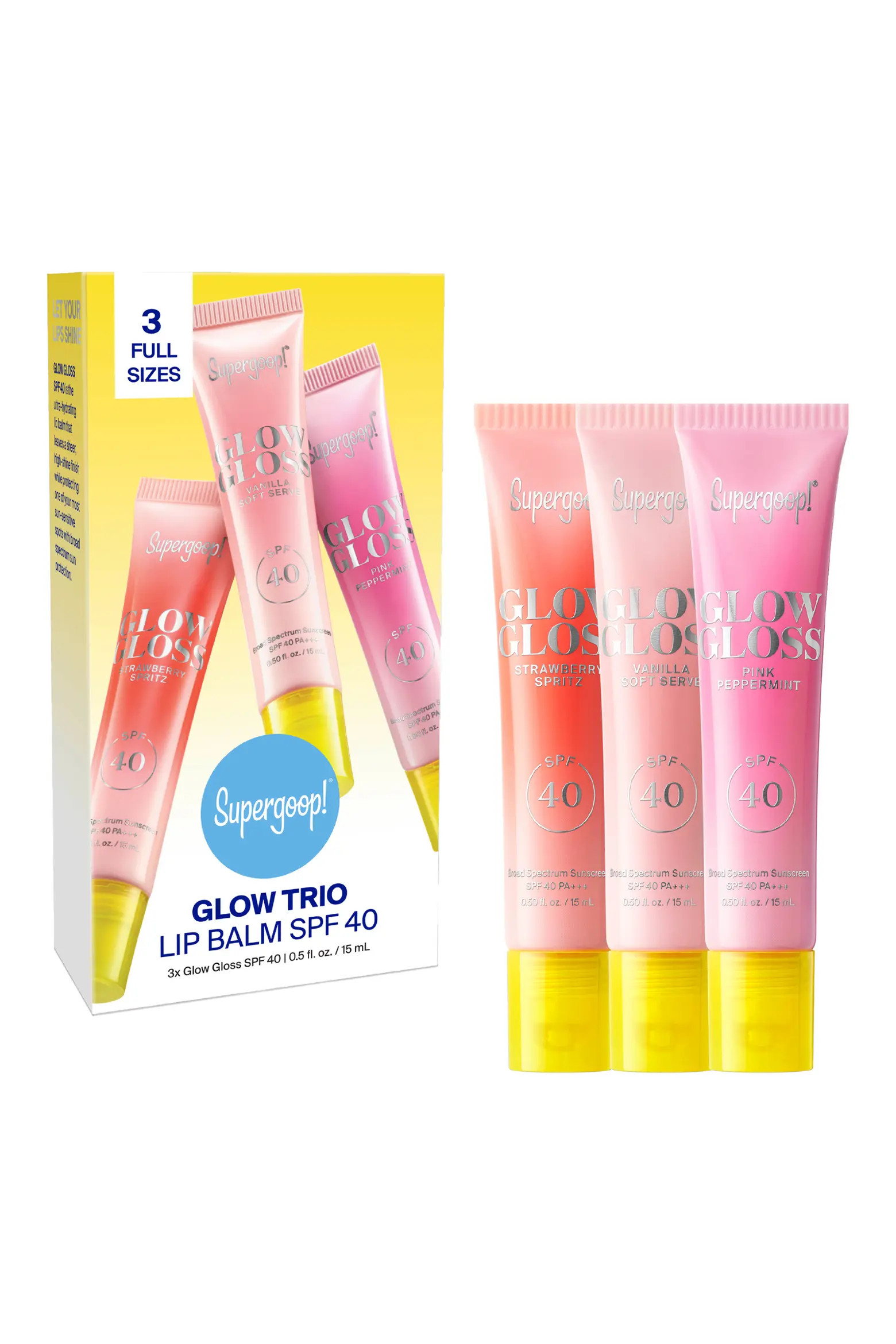 Glow Trip Lip Balm SPF 40 Trio $66 Value (Women) | Nordstrom | Nordstrom