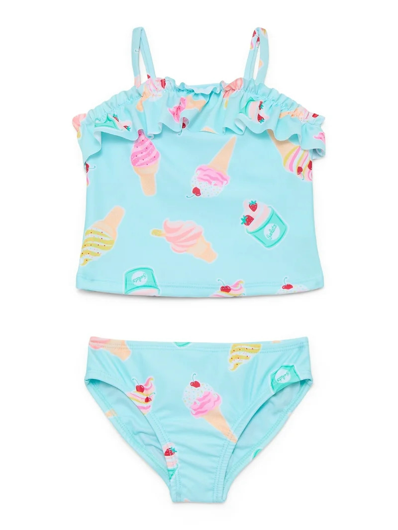 Wonder Nation Baby and Toddler Girl Ruffle Tankini Swimsuit, 2-Piece, Sizes 12M-5T | Walmart (US)