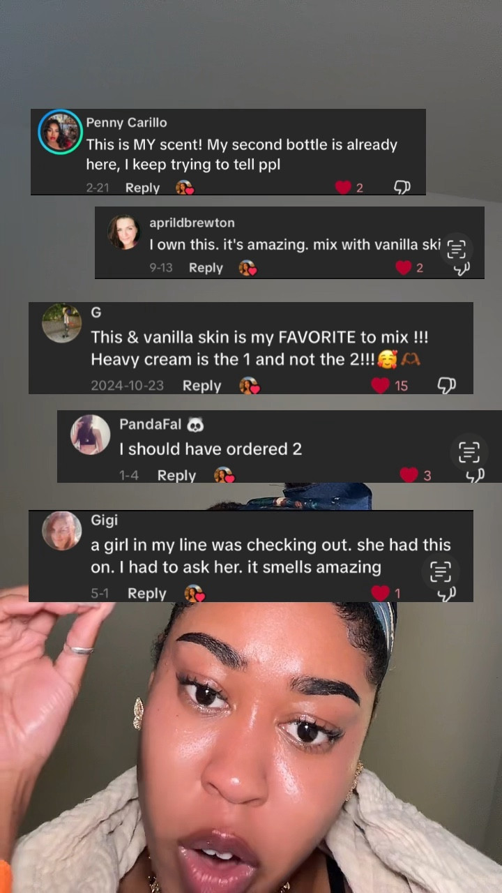 Still my most fave Phlur Fragrance

Milky, decadent sweetness.
A milky impression of decadent sweetness. Playful, sugary yet irresistibly elevated, Heavy Cream is a confectionery delight. A swirl of whipped gourmands comes alive while bright citrus and luminous florals envelop the skin in an evocative, velvety dream. Heavy Cream is sweet, silky yet light as air.
Scent notes:
• Top: Lemon Sugar, Marshmallow, Orange
• Heart: Jasmine Blossom, Coconut Cream, Vegan
Ambrettolide
• Base: Vanilla Mousse, Salted Caramel, Whipped Cream

#LTKFindsUnder50 #LTKBeauty