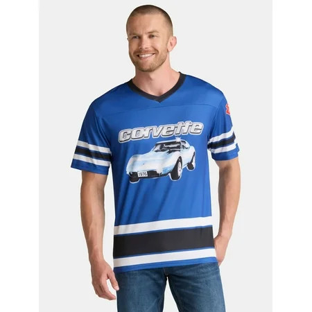 Chevrolet Corvette Men's & Big Men's Graphic Mesh Soccer Jersey, Sizes XS-3XL | Walmart (US)