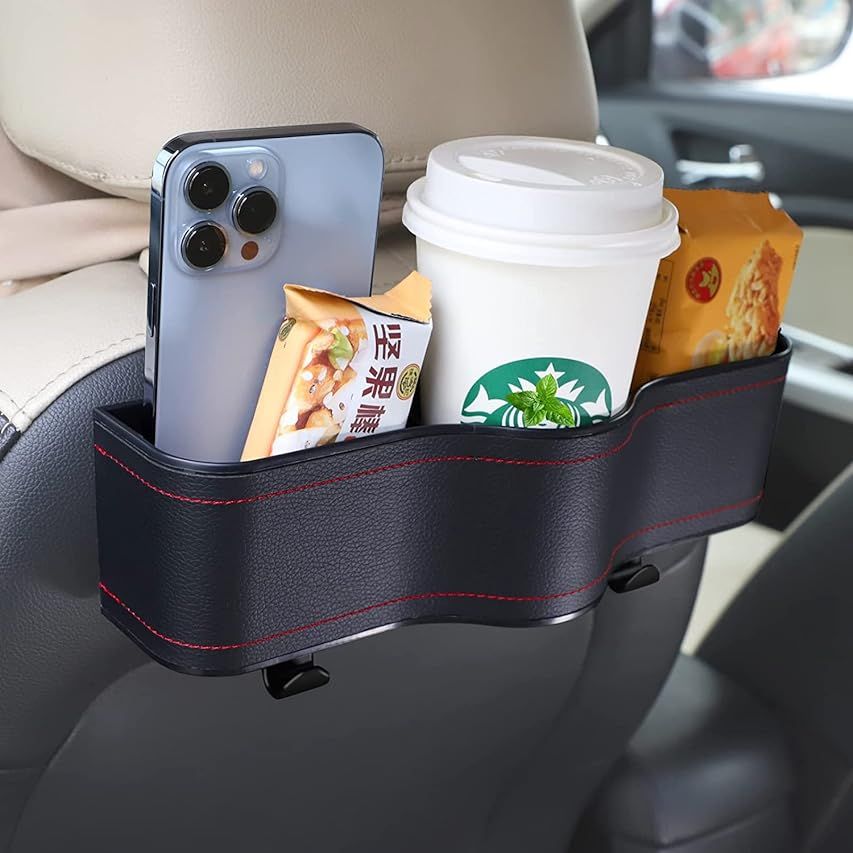 Car Headrest Backseat Organizer with Cup Holders, Seat Back Organizer Perfect for Eating in Your ... | Amazon (US)