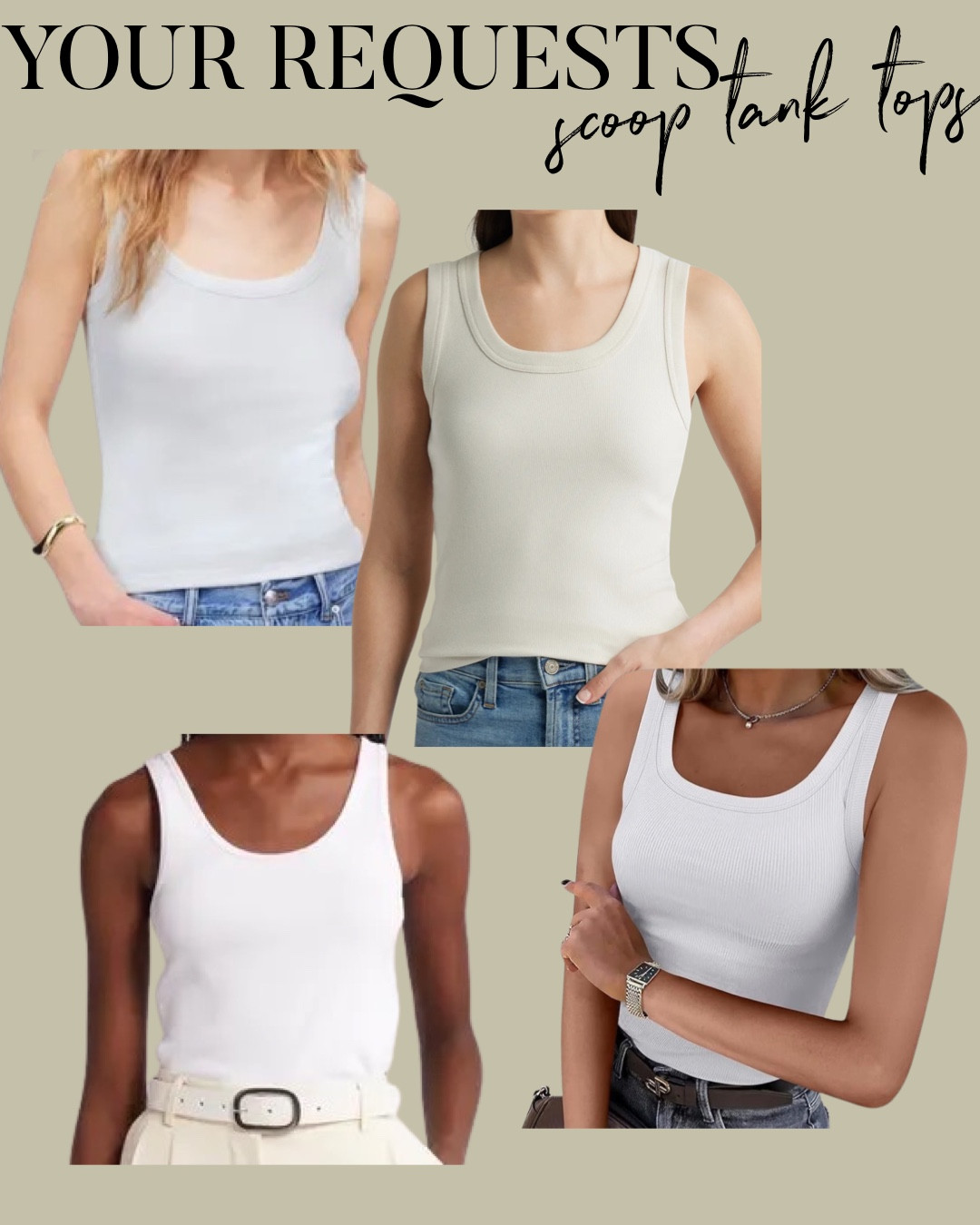 Ribbed tank scoop tank with high back that can be worn with bras 

#LTKPetite #LTKSaleAlert