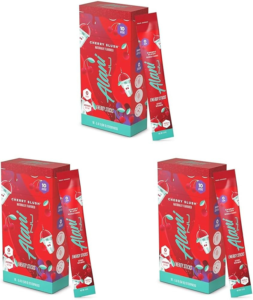 Alani Nu Cherry Slush Energy Sticks | Energy Drink Powder | 200mg Caffeine | Pre Workout Performa... | Amazon (US)