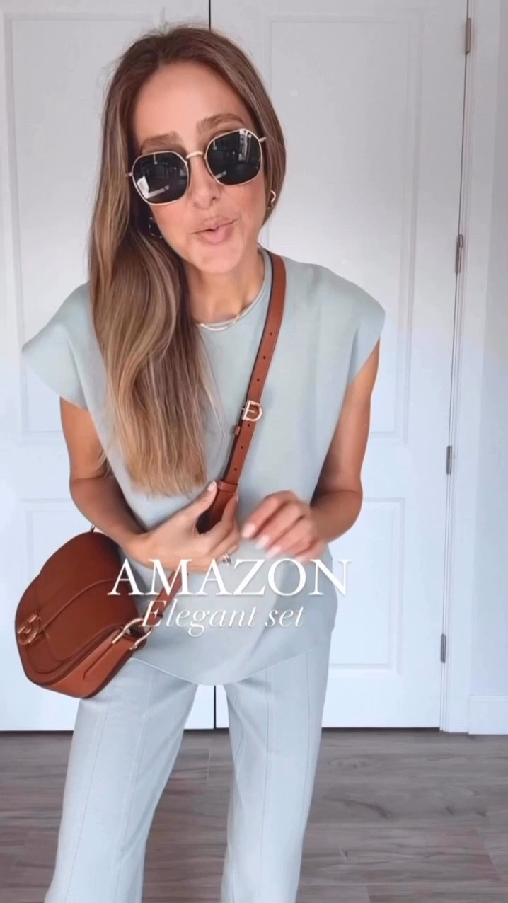 Elegant Amazon set that I love so much! The fabric is stretchy and ultra comfortable! Runs tts. 
My stats - 
Clothes: Size S/2 - Jeans 27
Footwear: Size 9 
Height: 5'9" tall
Weight: 127 lbs

#LTKStyleTip #LTKOver40 #LTKSeasonal