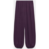 Zara - Bloomer Pants - Dark Eggplant - S - Woman | Zara US