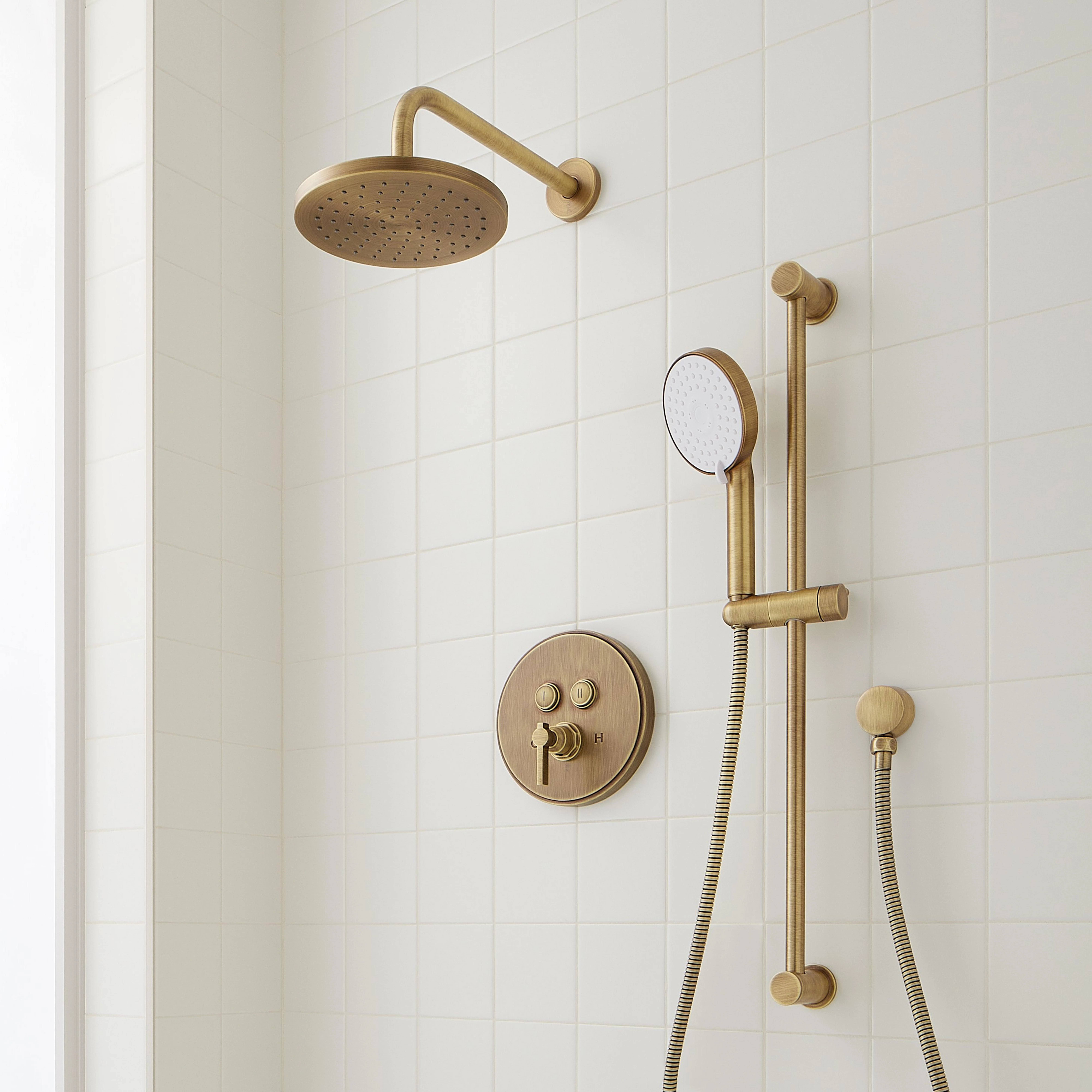 Greyfield Simple Select Shower System with Slide Bar and Hand Shower | Wayfair North America