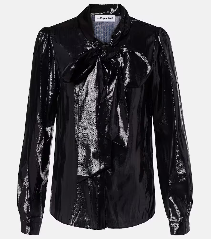 Self-Portrait Bow-detail blouse | Mytheresa (US/CA)