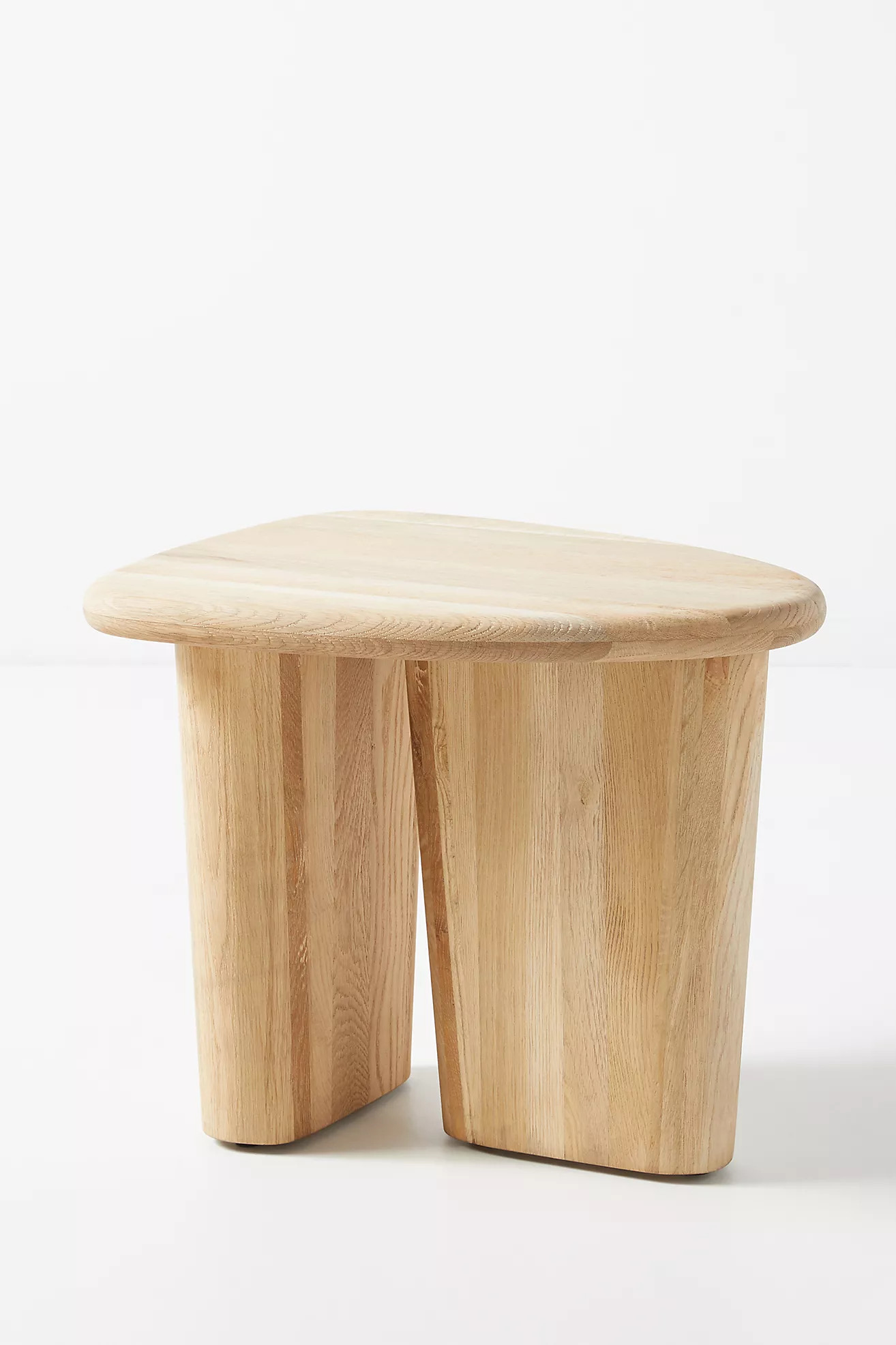 Kalle Sculptural Oak Side Table | Anthropologie (US)