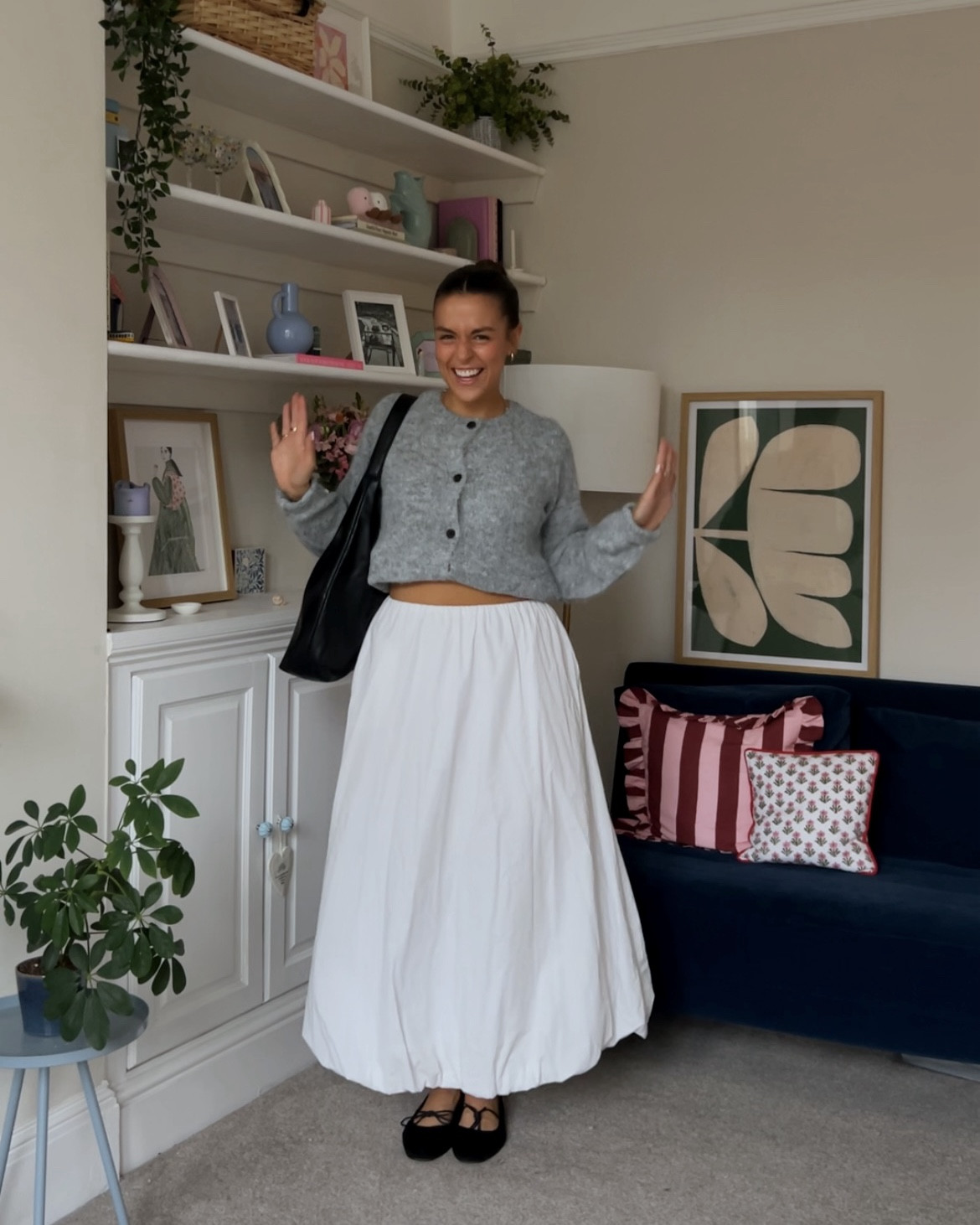 my fav office outfit <3

white maxi skirt, grey cardigan, ballet pumps

#LTKworkwear #LTKuk #LTKautumn