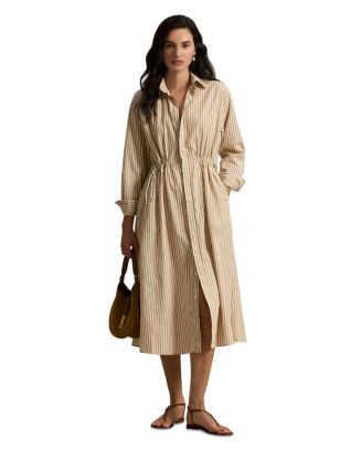Ralph Lauren Striped Cotton Linen Drawcord Shirtdress | Bloomingdale's Women | Bloomingdale's (AU)