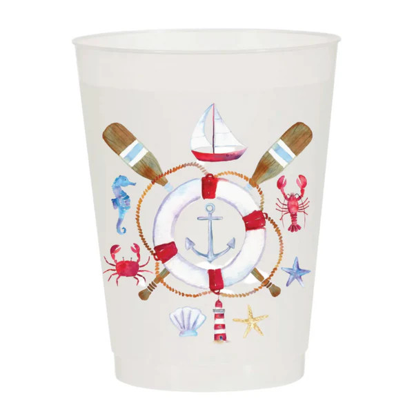 Nautical American Reusable Cups, Set of 6 | Waiting On Martha