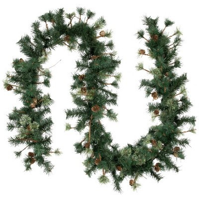Northlight 9' x 12" Prelit Country Mixed Pine Artificial Christmas Garland - Clear Lights | Target