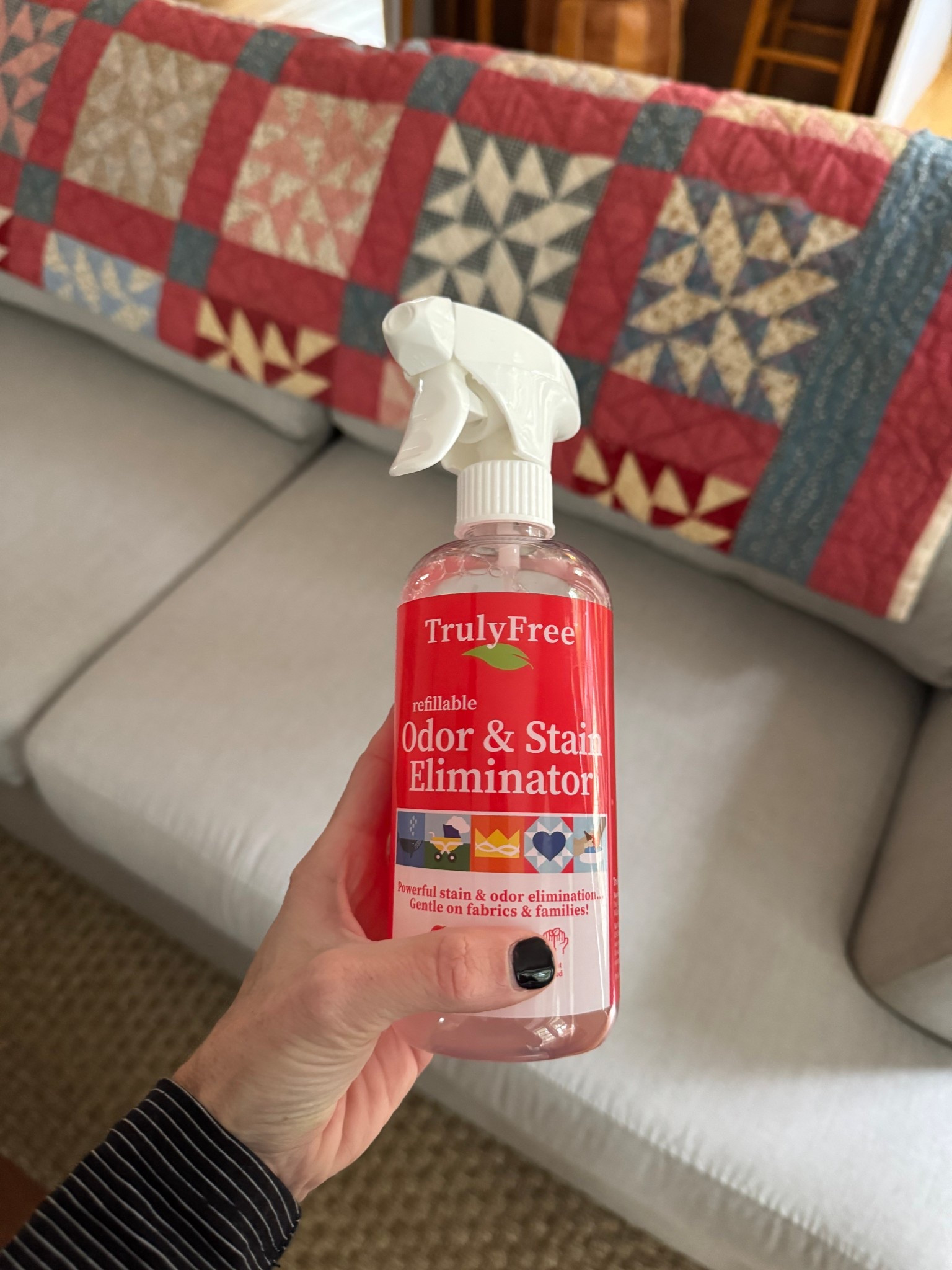 Great for pet messes! Took the entire smell and stain out of my couch cushions and covers after my dog expressed his anal glands on my couch 🤮 | toxin free cleaning | pet odor eliminator 

#LTKHome #LTKFindsUnder50