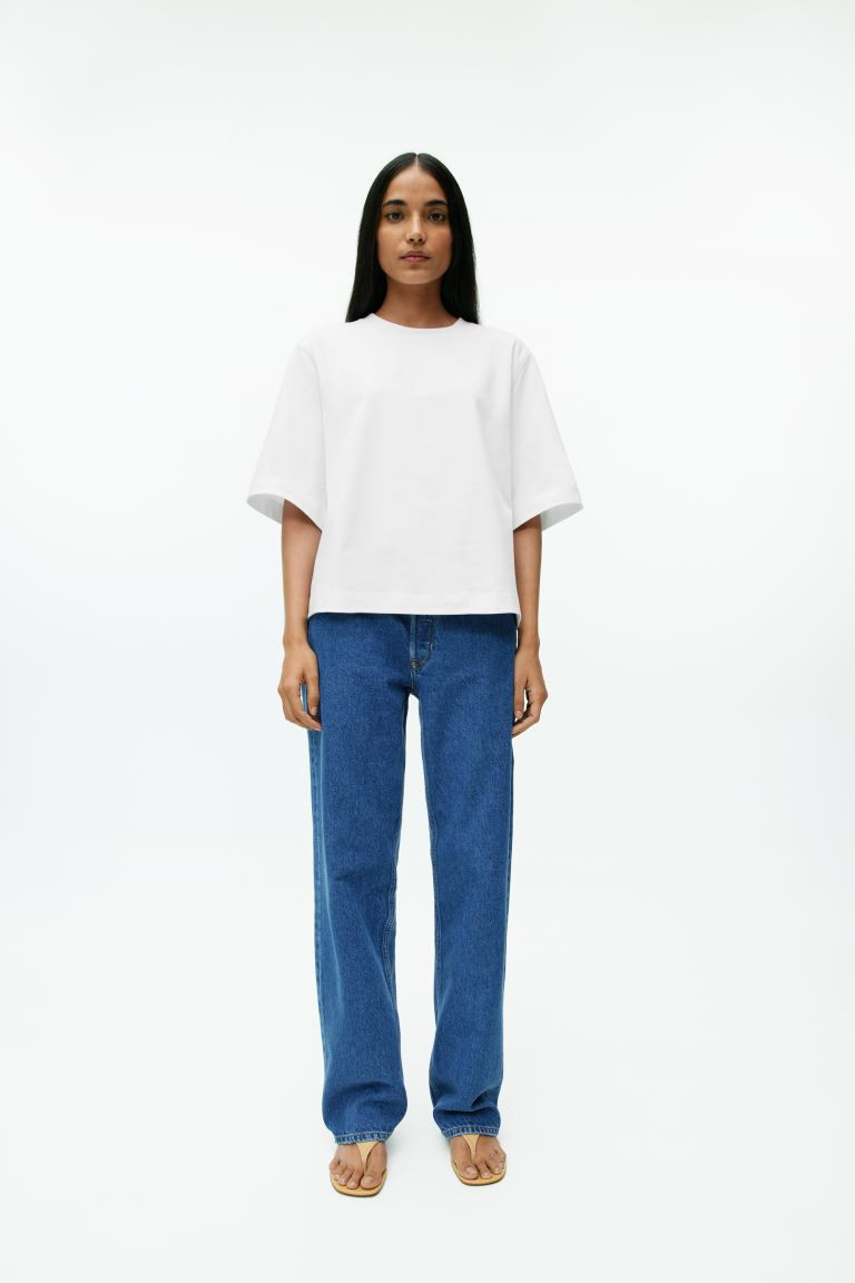 Heavyweight Boxy T-Shirt - White - Ladies | H&M GB | H&M (UK, MY, IN, SG, PH, TW, HK)