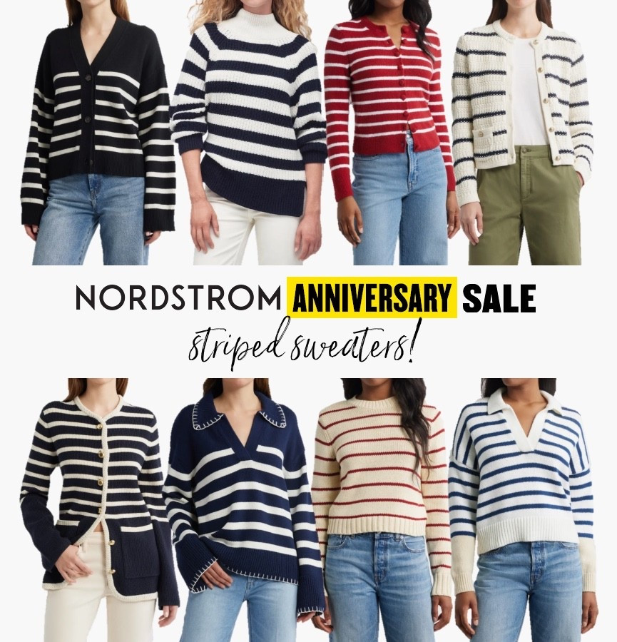 My favorite striped sweaters in the Nordstrom anniversary sale!!
.
NSale collared sweater oversized sweater striped sweater turtleneck sweater cardigan 

#LTKSaleAlert #LTKStyleTip #LTKSeasonal